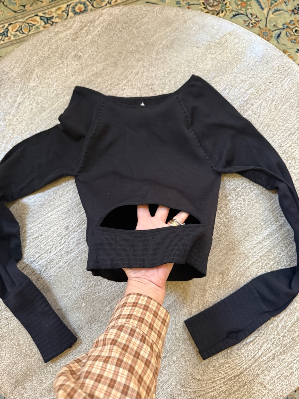 Women's Black long sleeve top athletic - Picture 5 of 8
